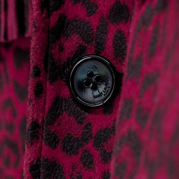 Saint Laurent Fringed Leopard Print Curtis Jacket - Picture 10 of 13